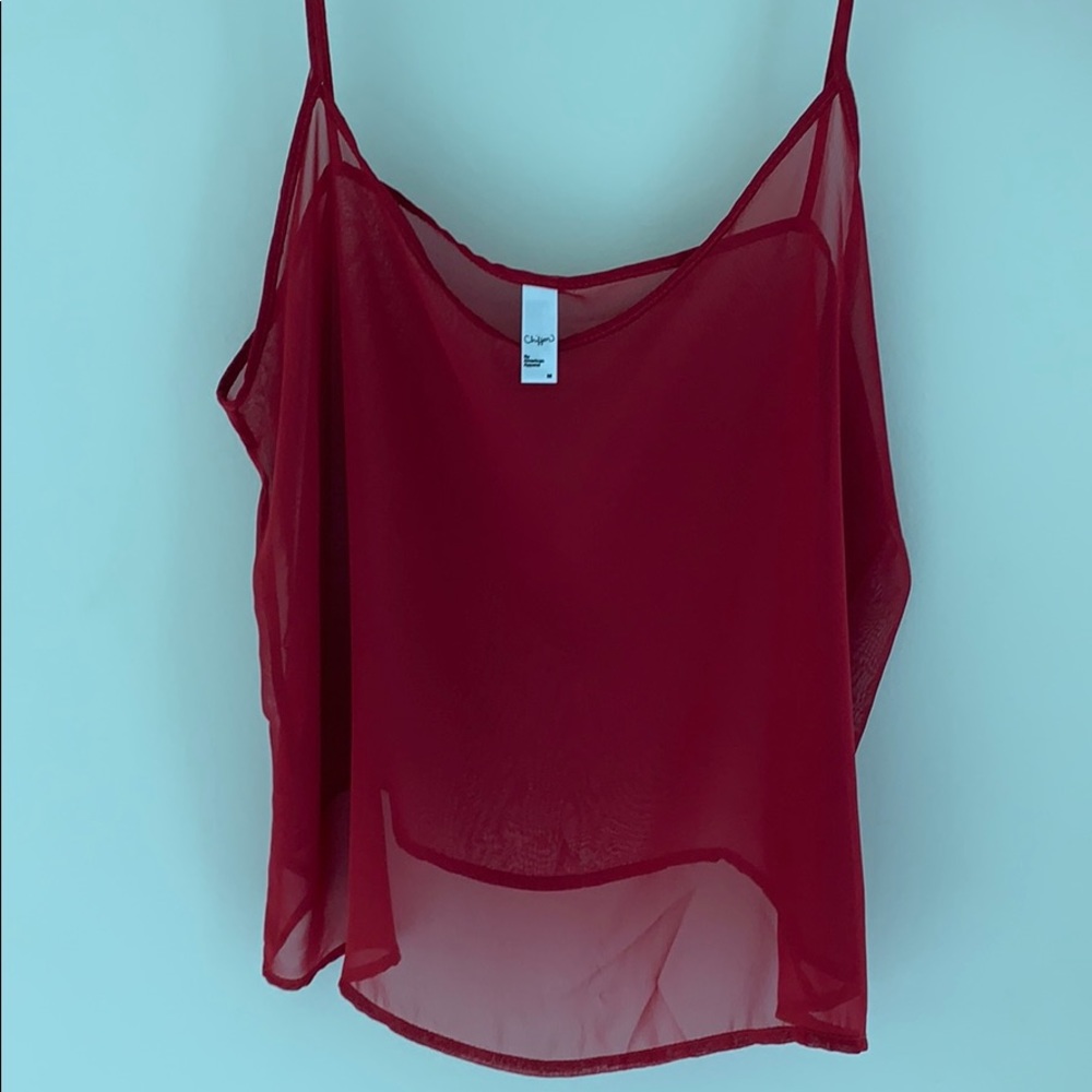 Red chiffon top from American Apparel